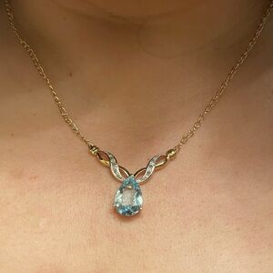 Pendant Necklace - aquamarine